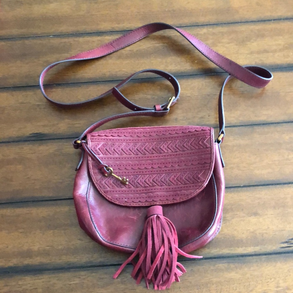 Fossil Leather Crossbody Bag